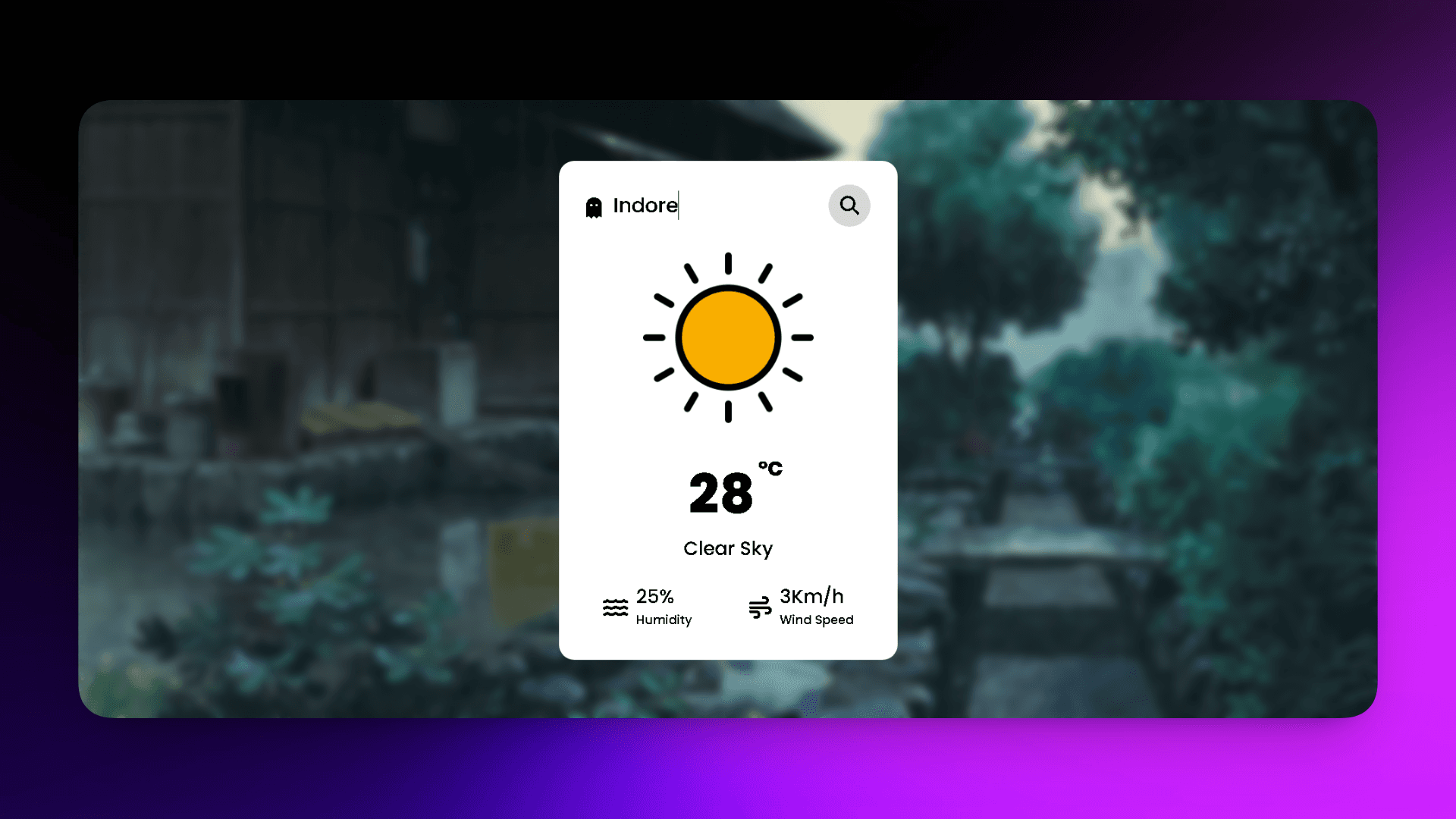 Weather App project preview